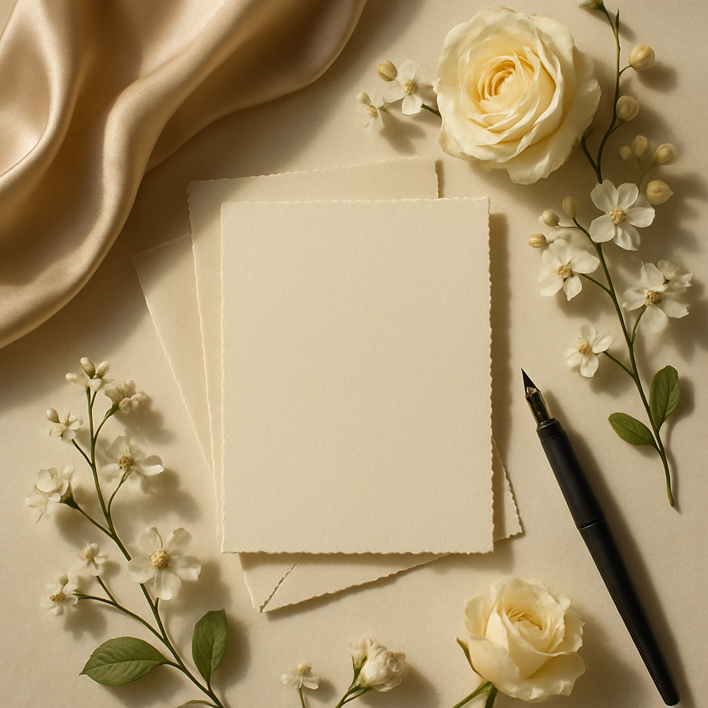 Editorial still life with silk and florals