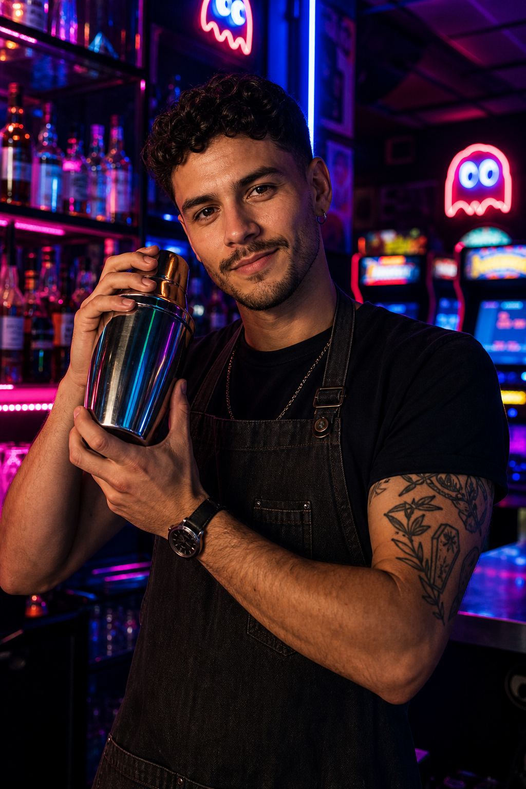 Portrait of Jules, head bartender and cocktail lead