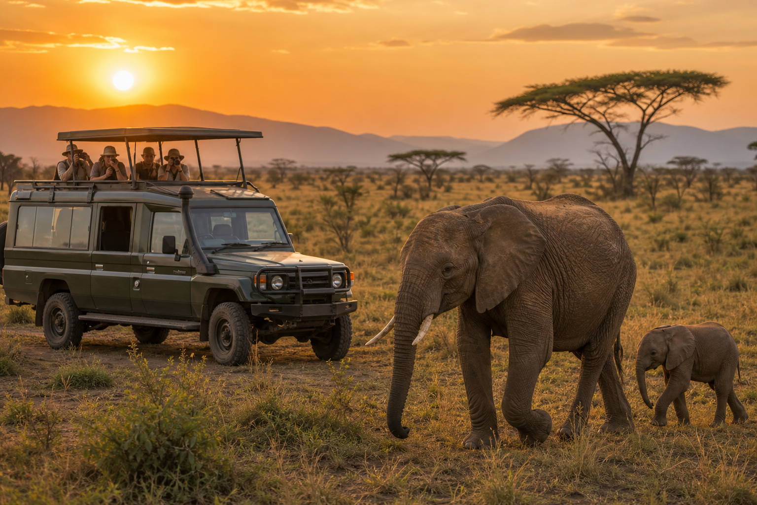 6 Days Safari Tanzania wildlife safari scene