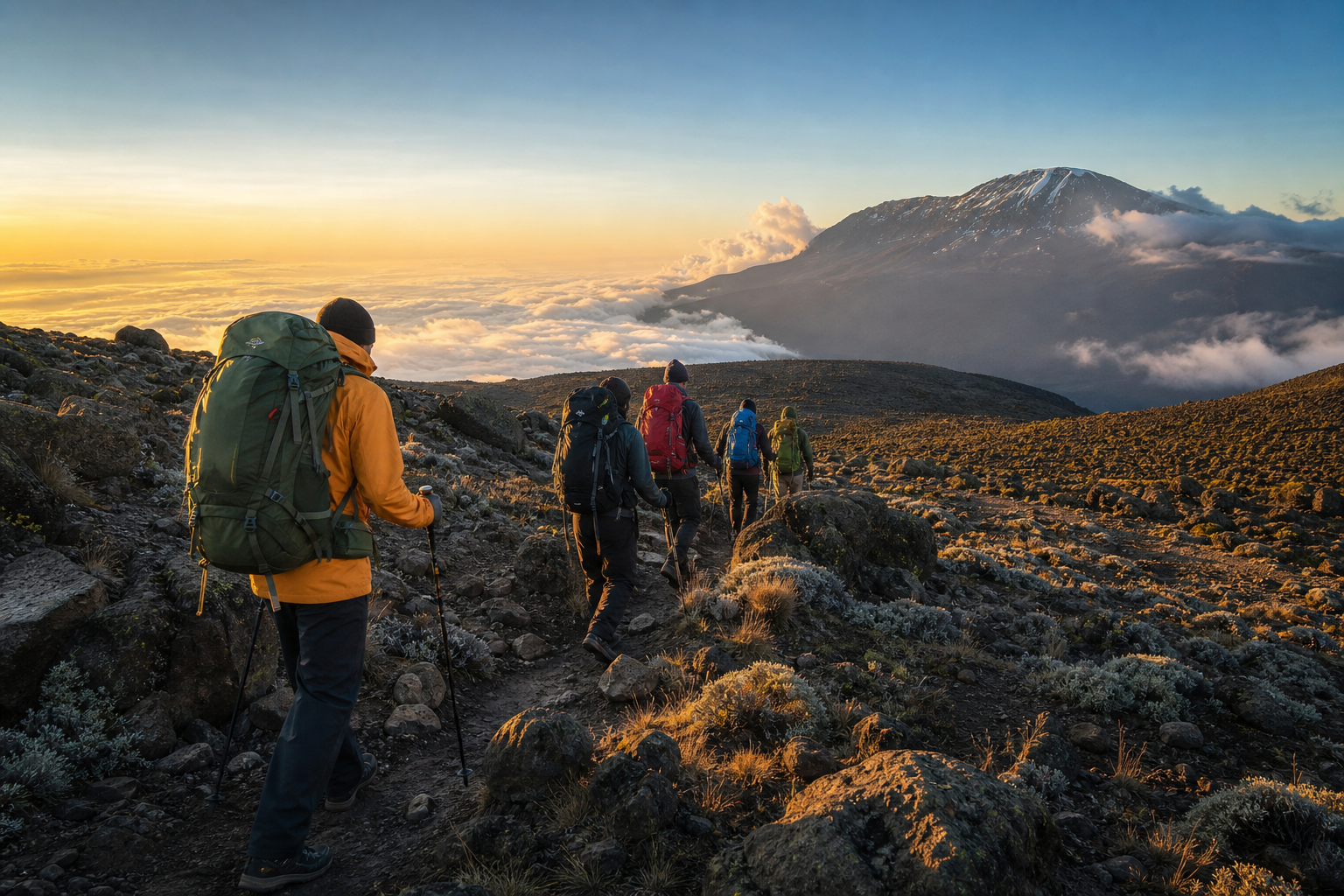 7 Days Lemosho Route Kilimanjaro trekking journey