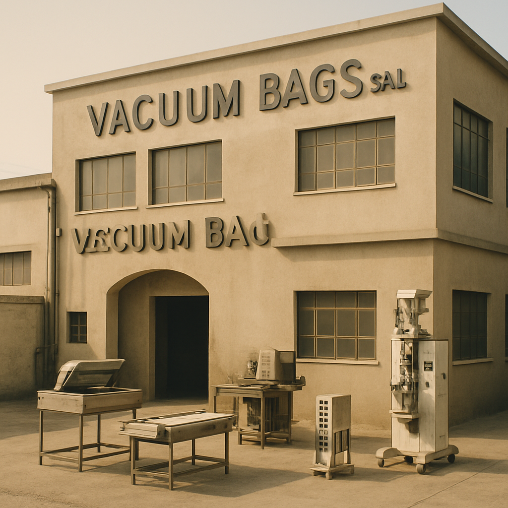 Historic view of Vacuum Bags Sarl factory in Lebanon's manufacturing district