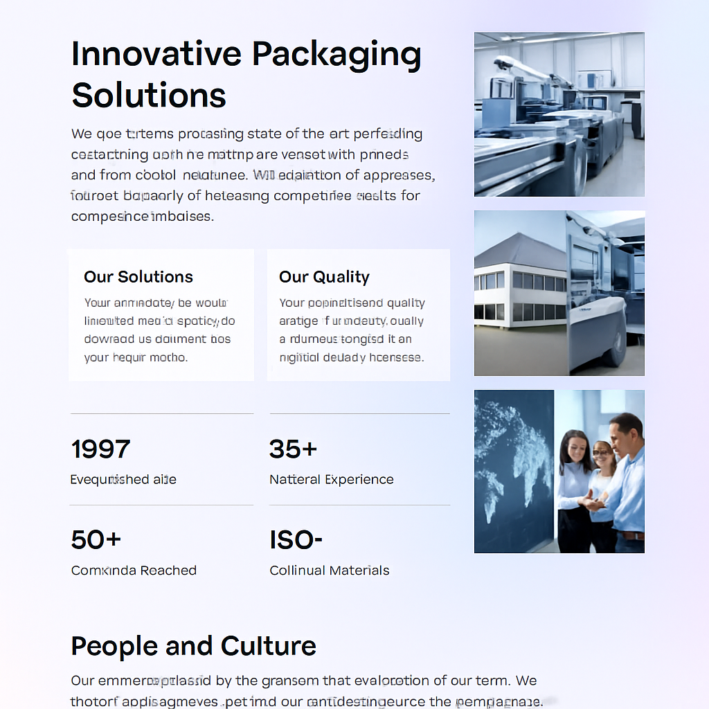 Modern packaging and printing machinery in operation