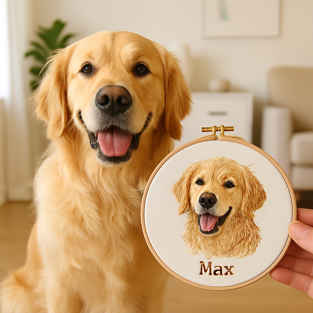 Portrait of Max the golden retriever
