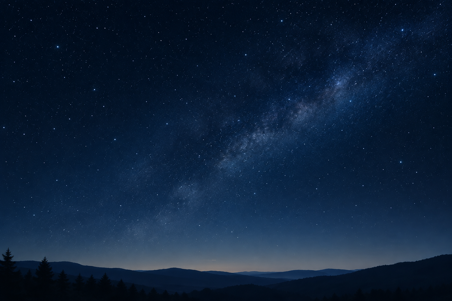Deep night sky with subtle stars and faint milky haze