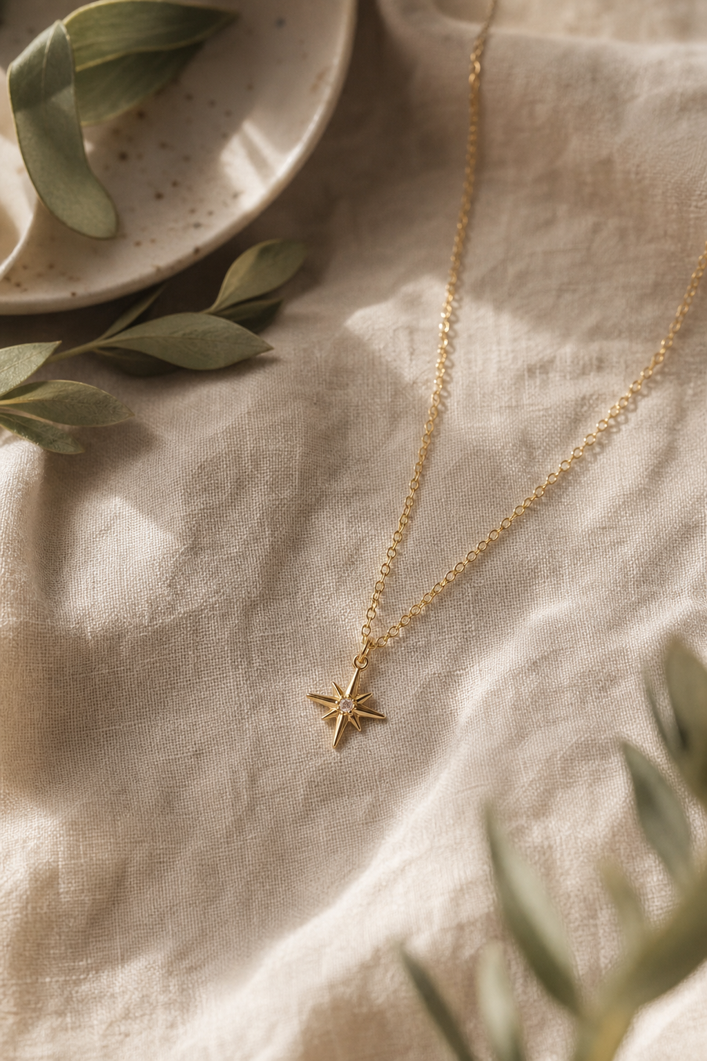 North Star Charm Necklace