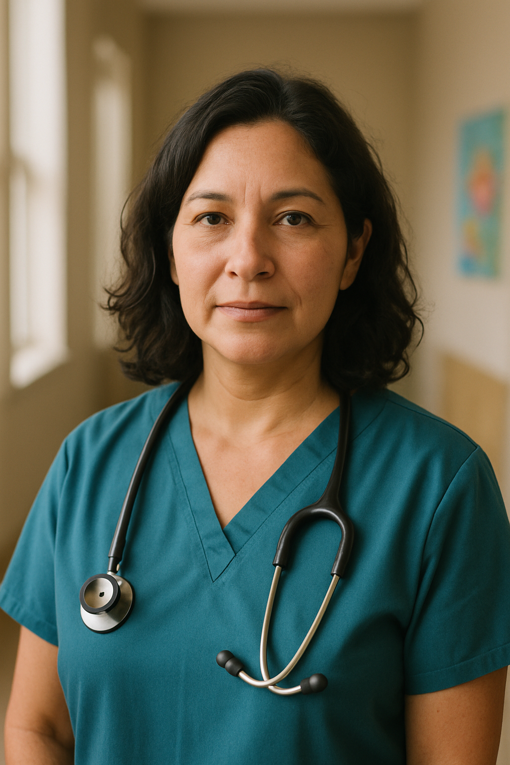 Portrait of Dr. Elena Rivera, pediatric oncology advisor