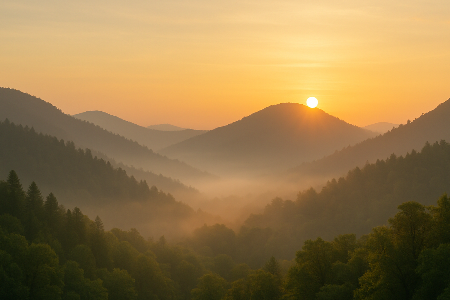 Sunrise over Hells Point Ridge