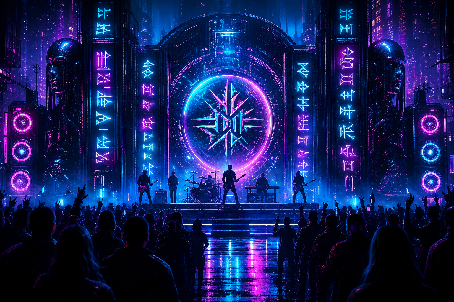 Primary cyberpunk performance visual for The Shropshire Collective