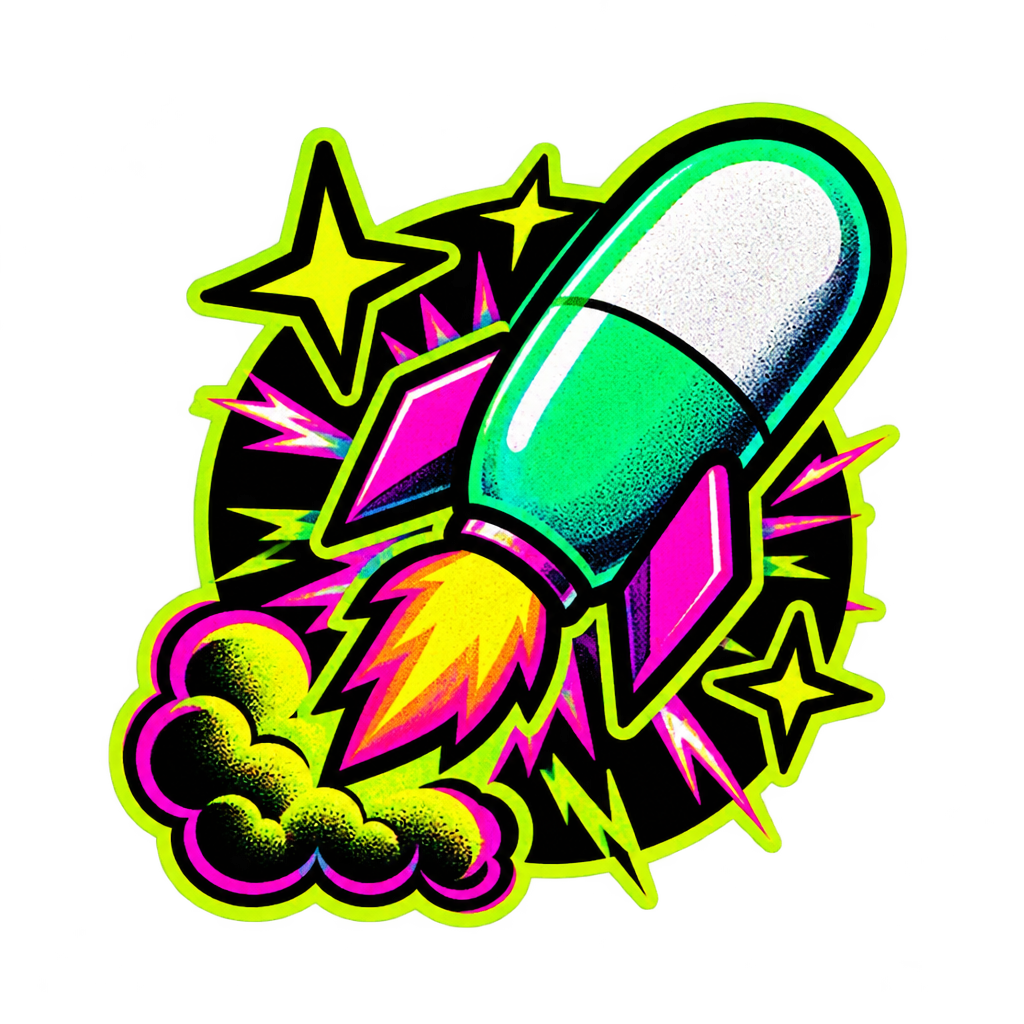 Small chaotic launch icon for pump.fun button