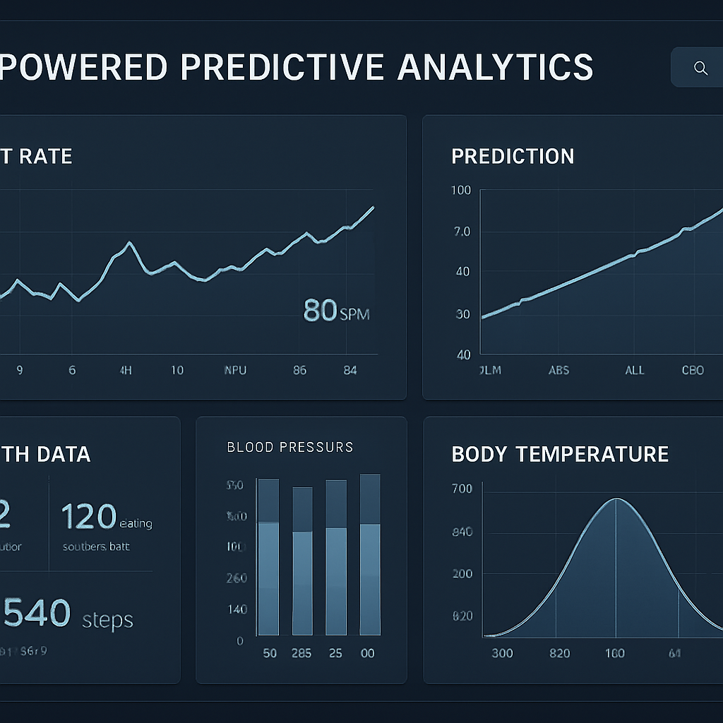 AI-powered predictive analytics dashboard on screen