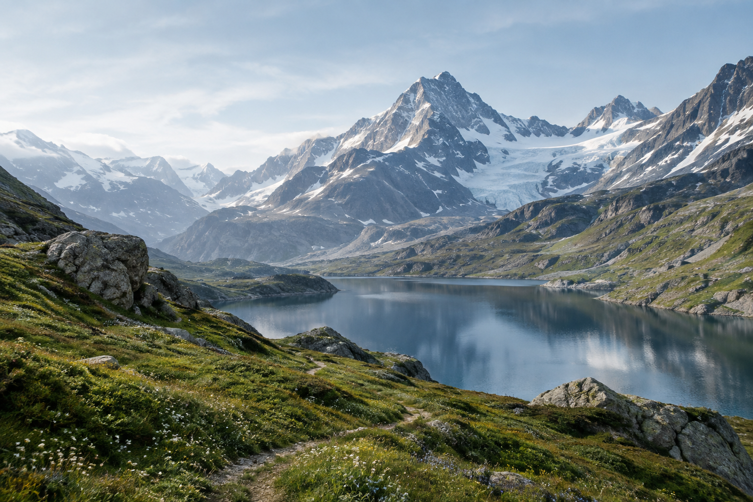 Scenic landscape in Alps