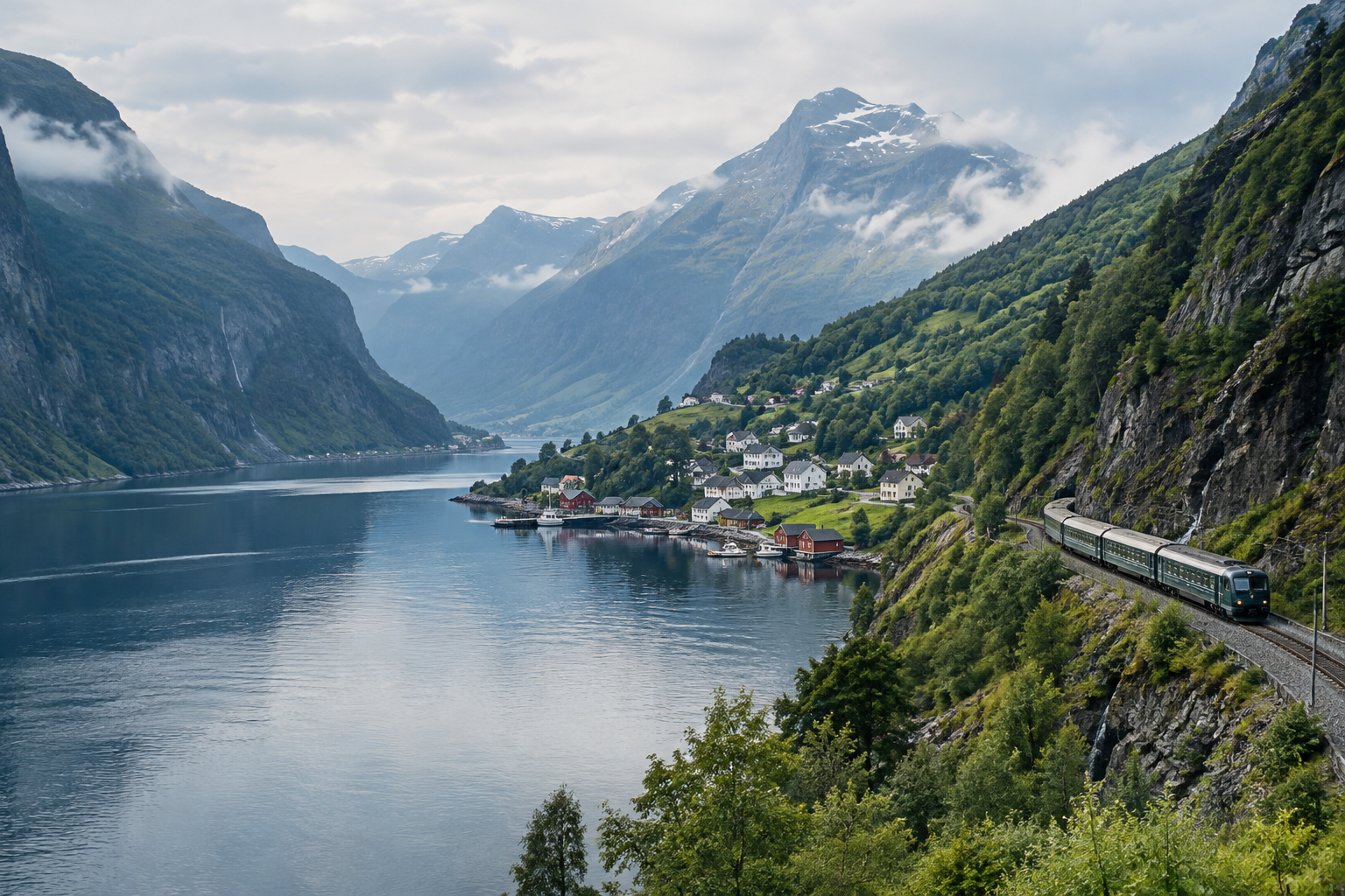 Scenic landscape along Oslo · Flåm · Bergen