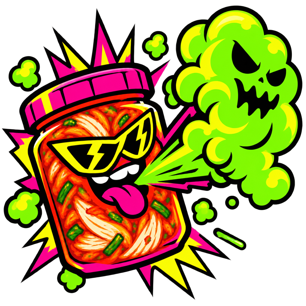 Kimchi farting logo