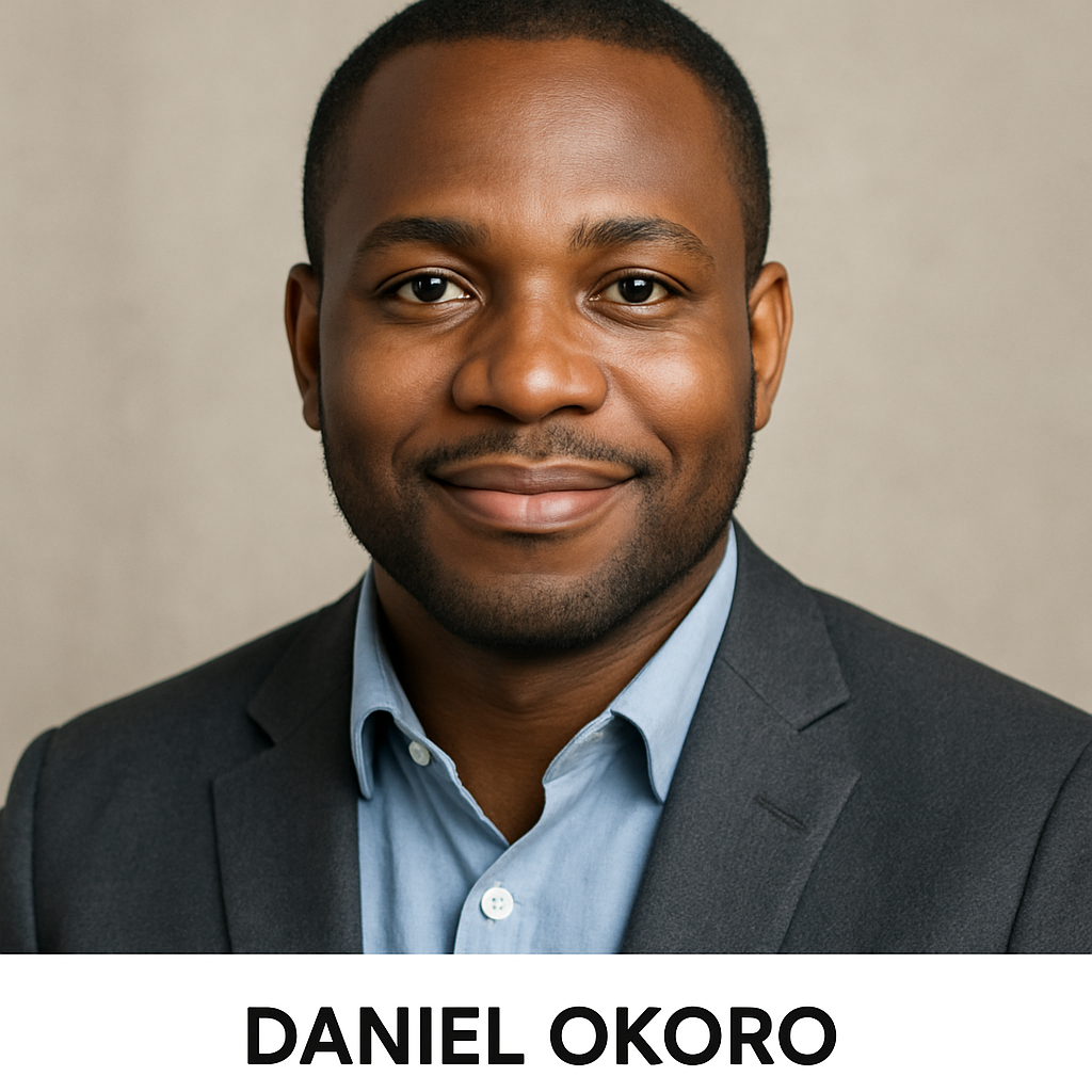 Portrait of Daniel Okoro, author of poetry, Nigeria