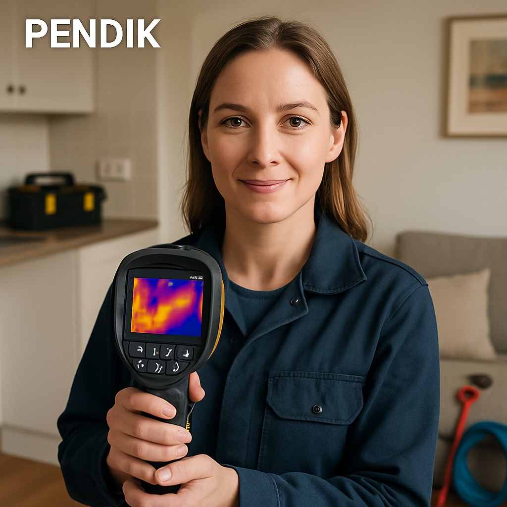 Pendik'te su kaçağı tespiti, termal kamera ile tesisatçı hizmeti, müşteri fotoğrafı: Ayşe Hanım