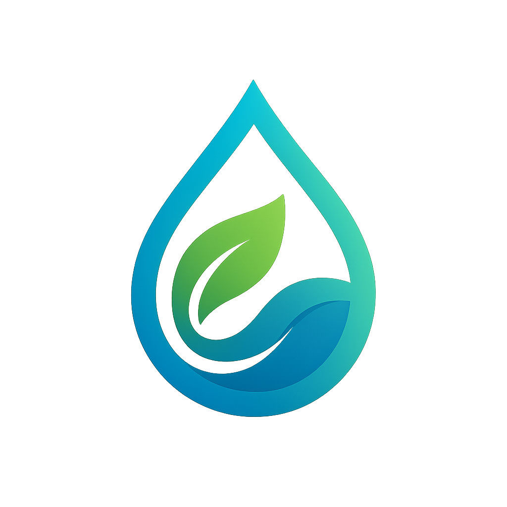 GreenTouch Logo: su damlası ve doğa unsurları