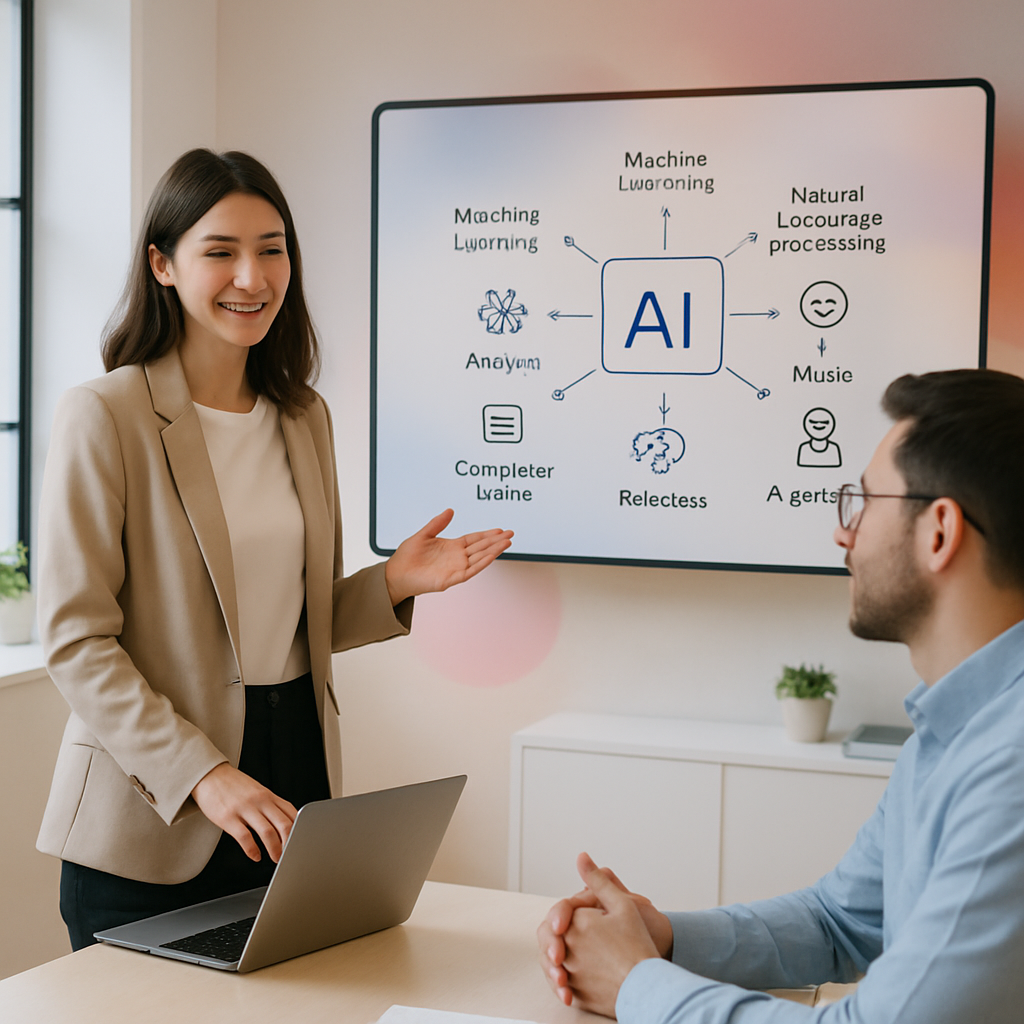 AI consulting session with expert guiding client