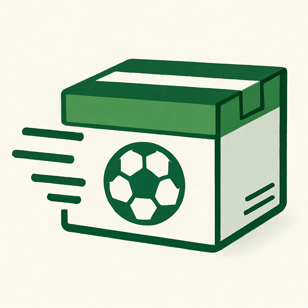 Fast shipping package with football