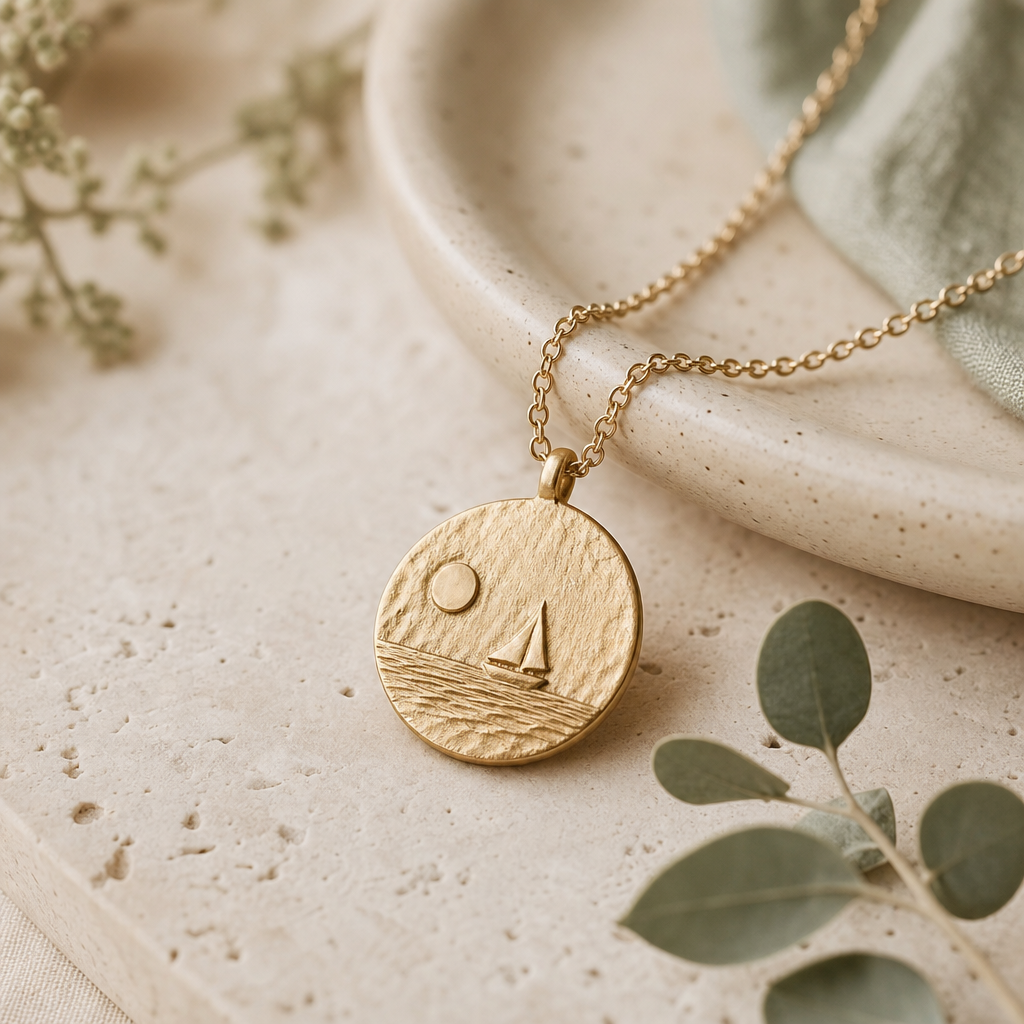Harbor Disc Pendant detail photo