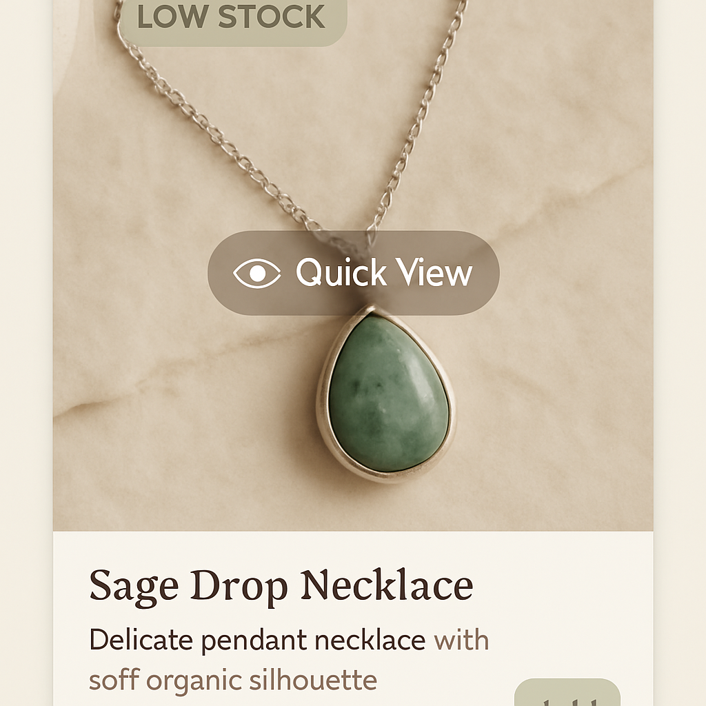 Sage Drop Necklace