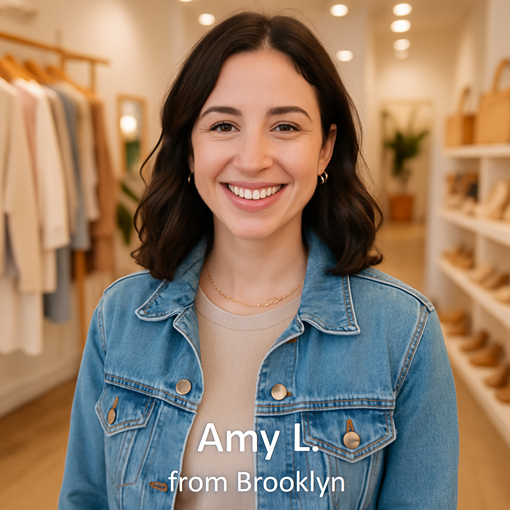 Portrait of Amy, a customer from Brooklyn