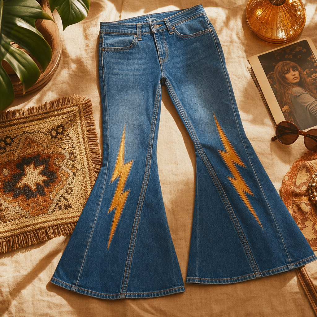 Electric Denim Flares