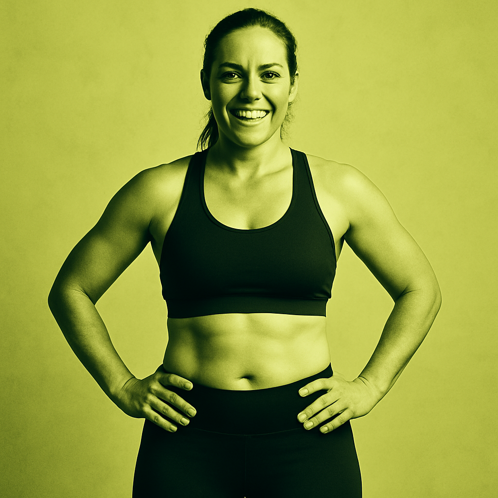 Before photo of an athletic female client