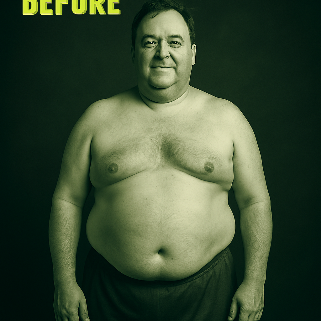 Before photo of a middle-aged male client