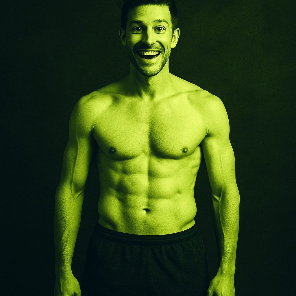 Before photo of a lean male client