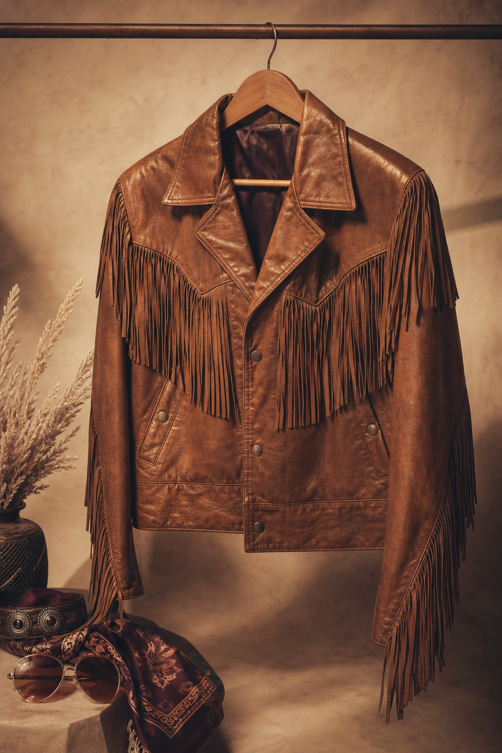 Sunset Canyon Leather Fringe Jacket