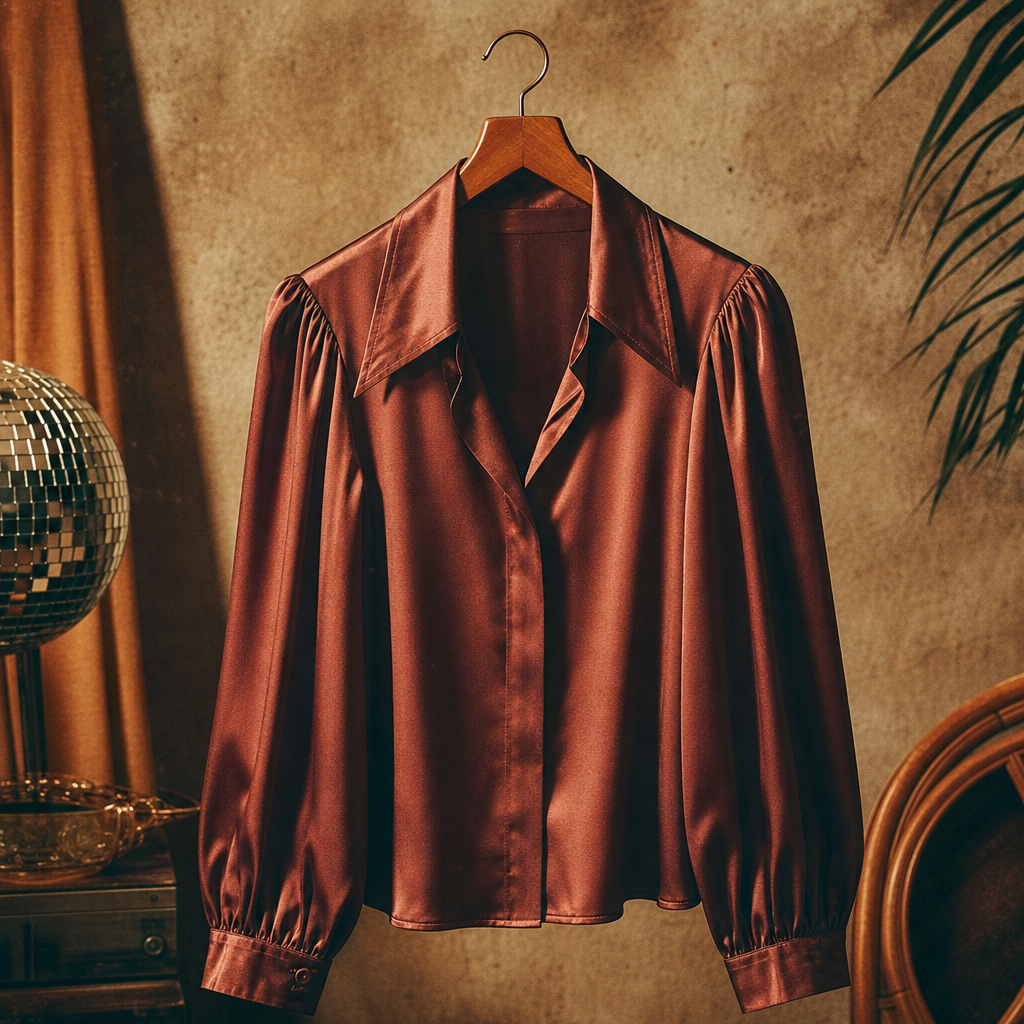 Disco Night Satin Blouse