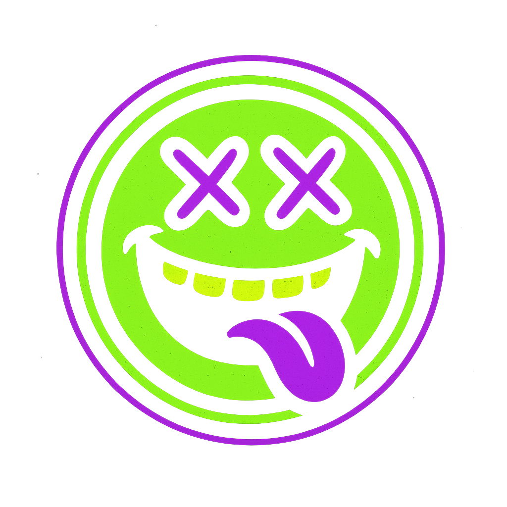 Small neon coin icon for Pump.fun quick button
