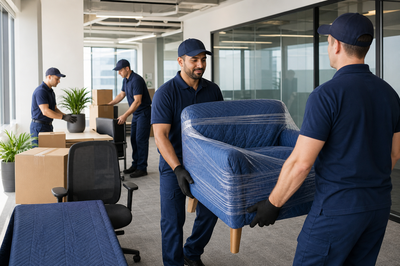 Professional movers performing Commercial Moving service