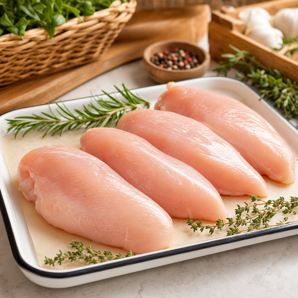 Fresh Chicken Breast prepared for sale
