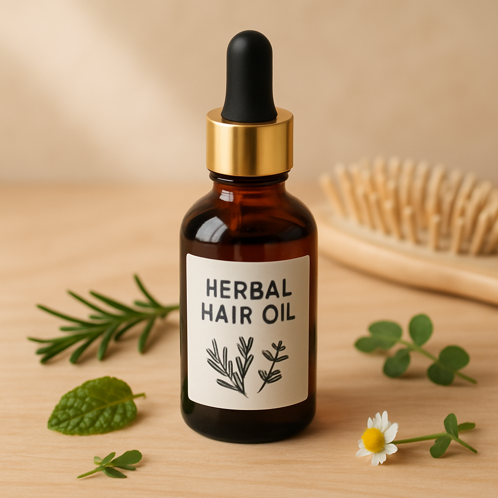 Herbal Hair Oil dropper bottle