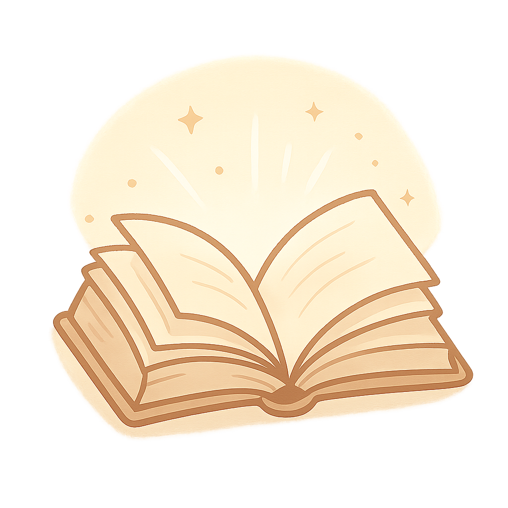 Open book icon representing knowledge and learning
