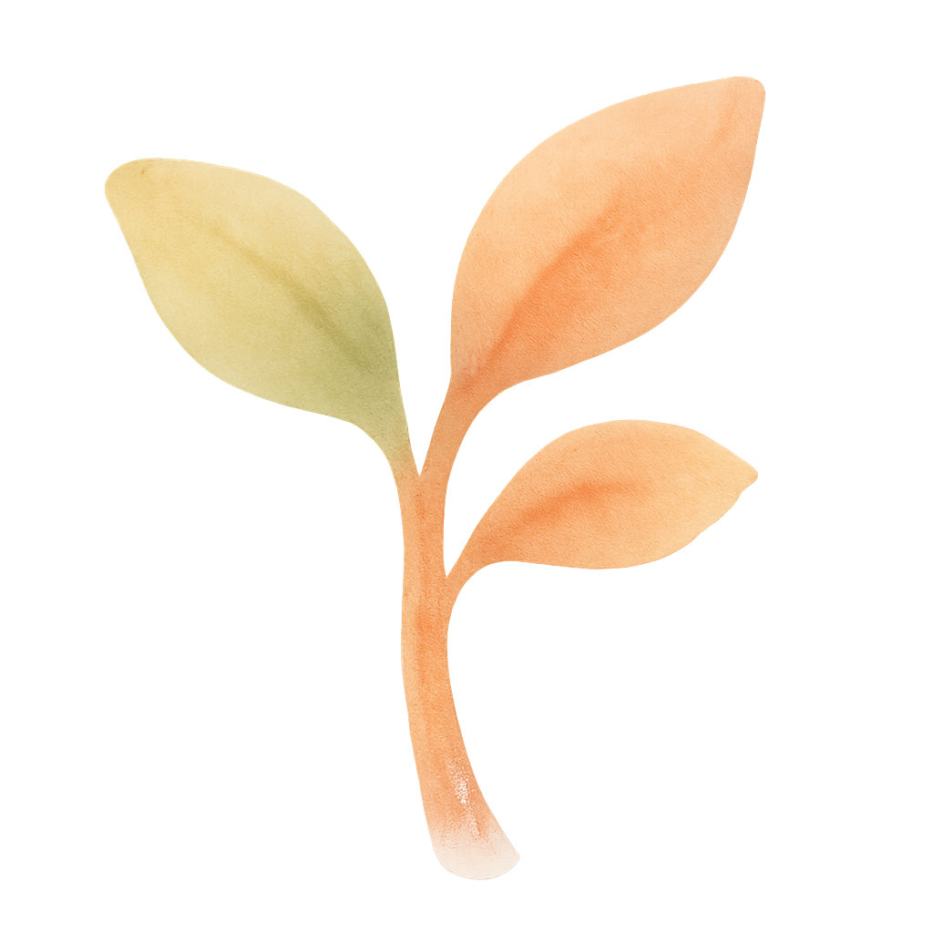 Soft abstract plant symbolizing growth and new beginnings