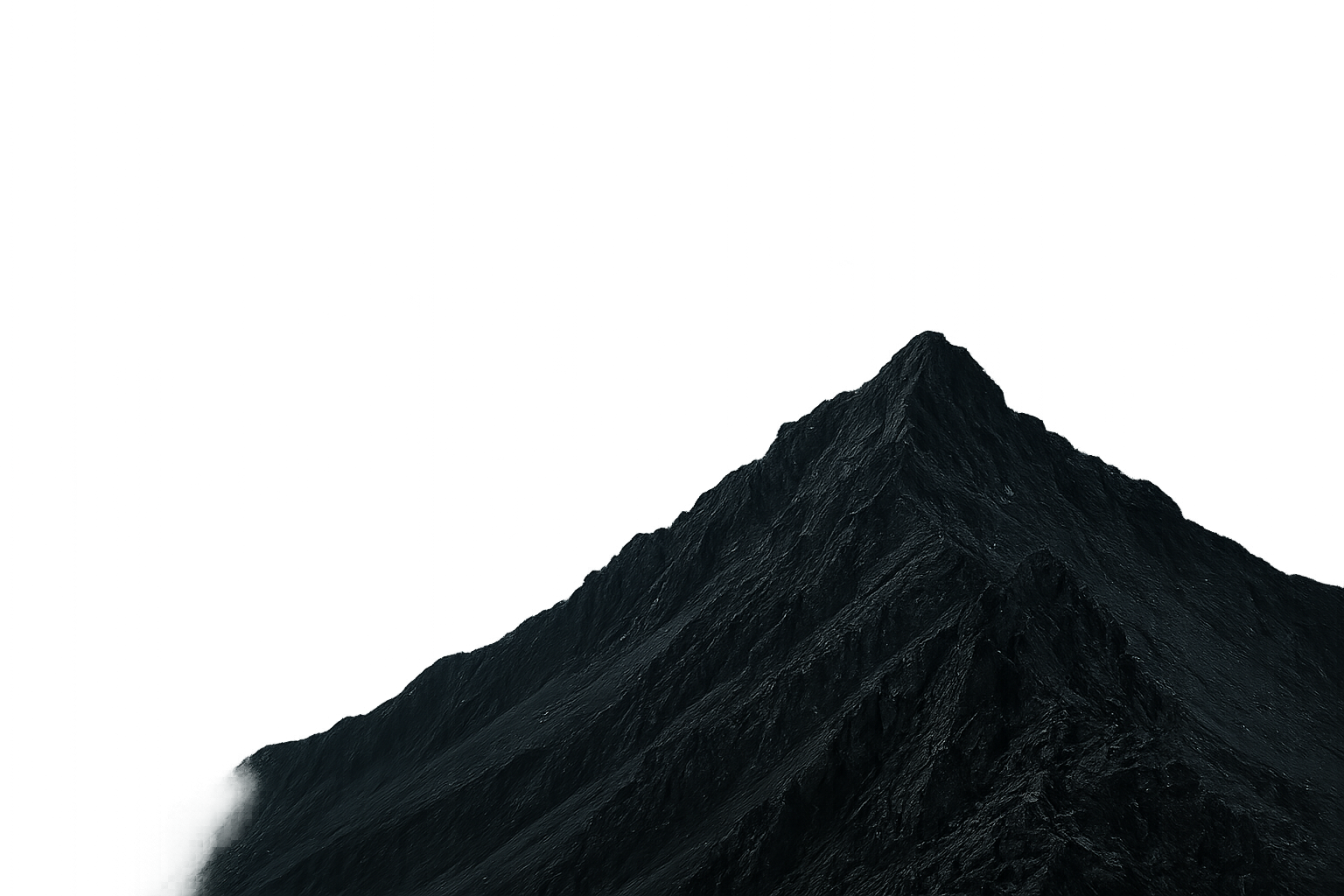 Wide alpine ridgeline under shifting storm clouds, with cold rocky terrain and layered mountain depth