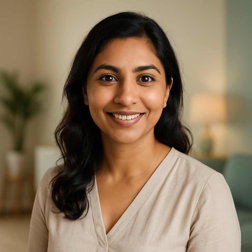 Portrait of Aanya Patel, a homeowner in Ahmedabad