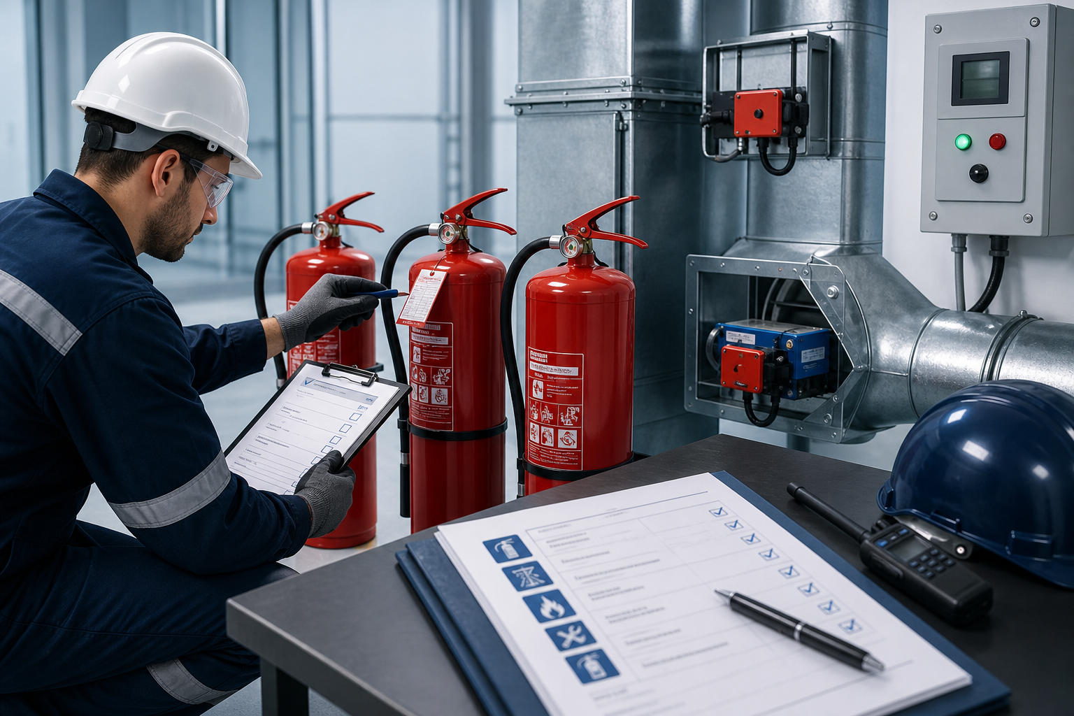 Fire extinguishers, smoke control dampers, and engineer-led commissioning support review