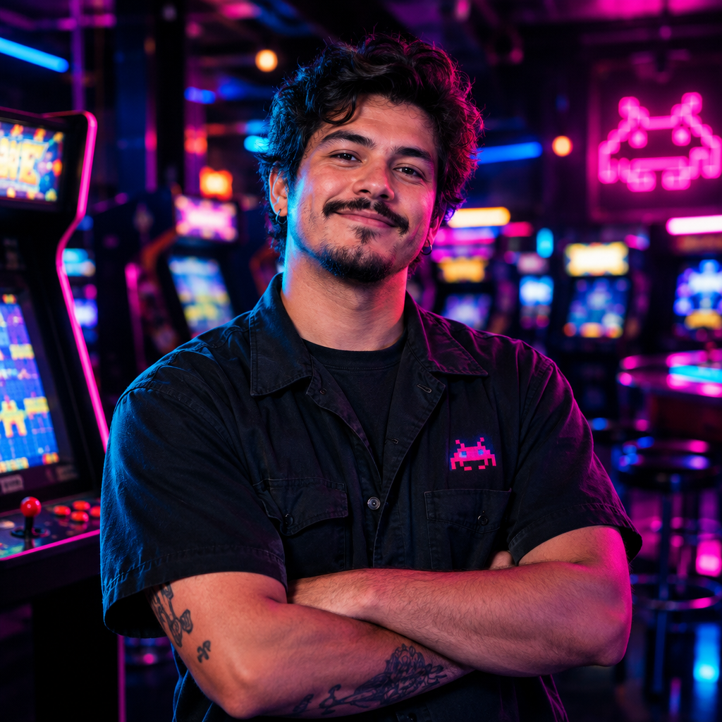 Portrait of Alex Romero, Game Floor Curator
