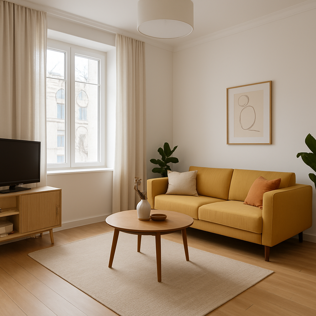 Bright Kyiv apartment living room