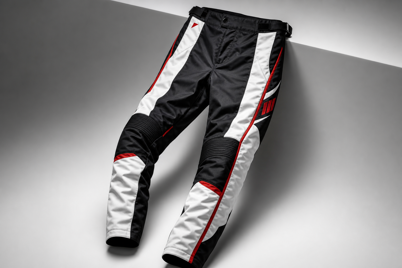 Tapered performance pants designed with sleek paneling and motorsport styling.
