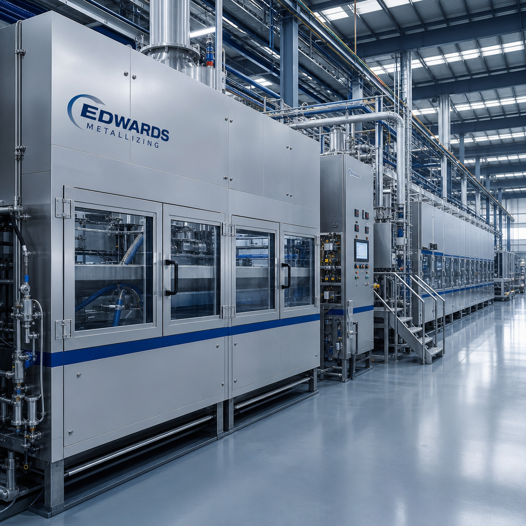 Edwards metalize kaplama hattının üretim alanı