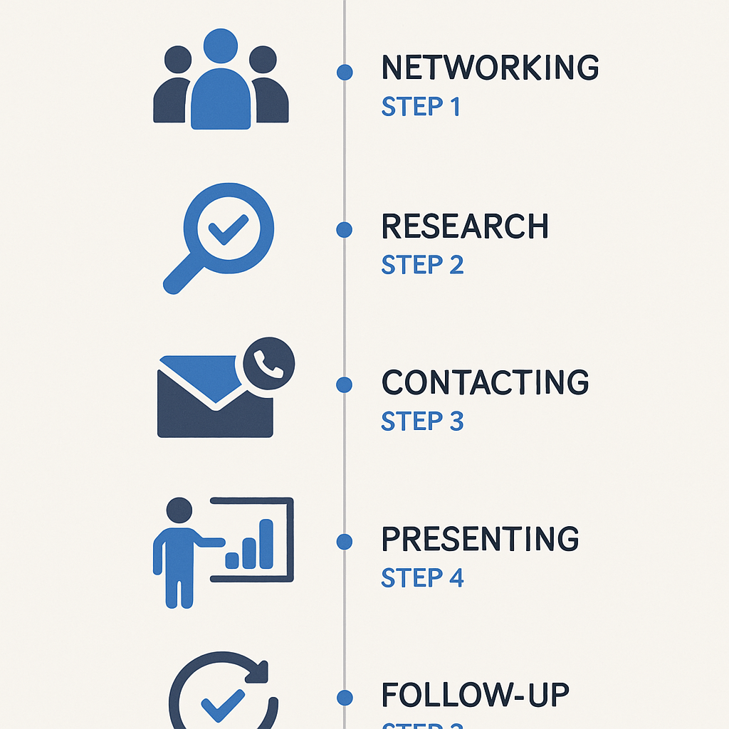 Step-by-step infographic for recruiting leads