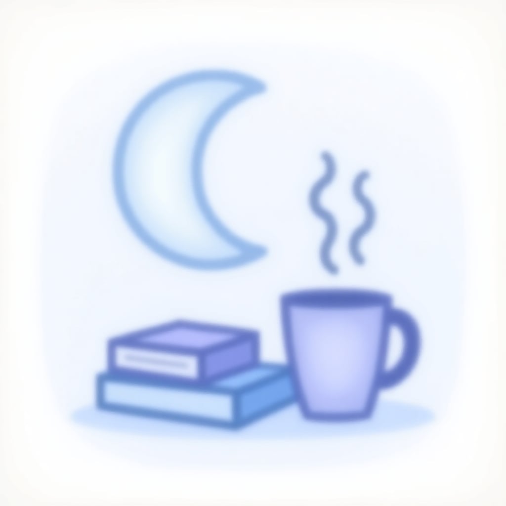 Evening routine abstract icon