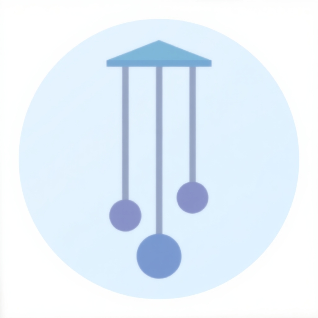 Abstract wind chimes icon