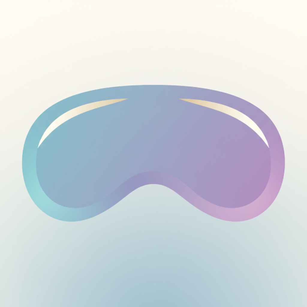 Abstract icon of a soft sleep mask