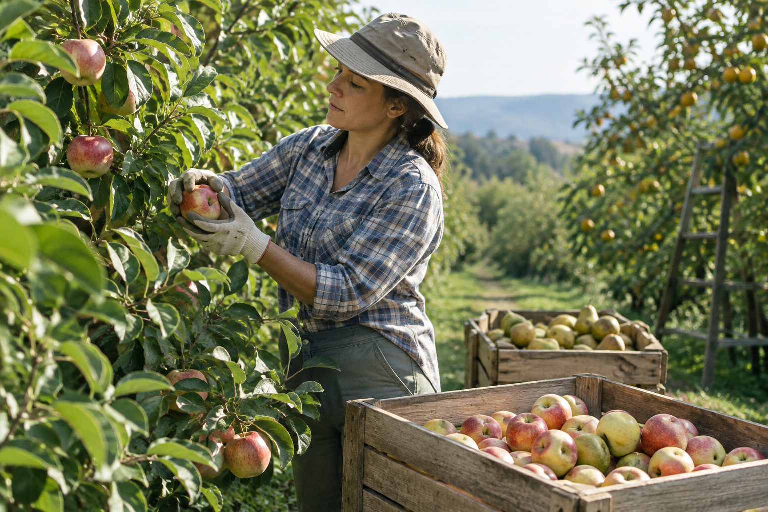Harvest Timing and Gentle Handling in Mixed Fruit Orchards