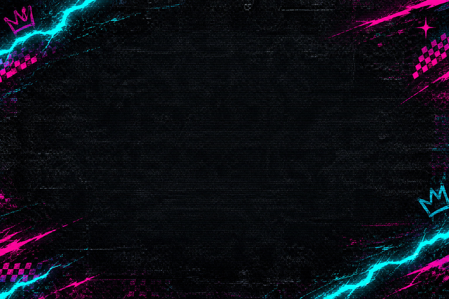 Wide horizontal neon meme-style campaign banner placeholder with dark texture and electric accent streaks